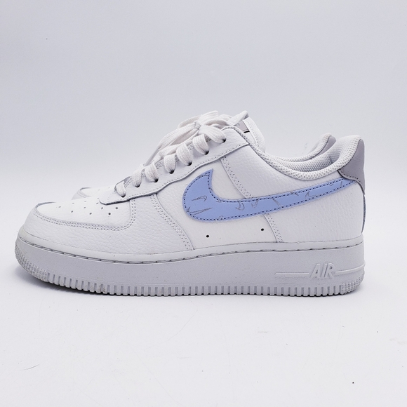 Nike Air Force 1 Low '07 Reflective Mini Swoosh Football Grey Size 8 With Box - Picture 4 of 11